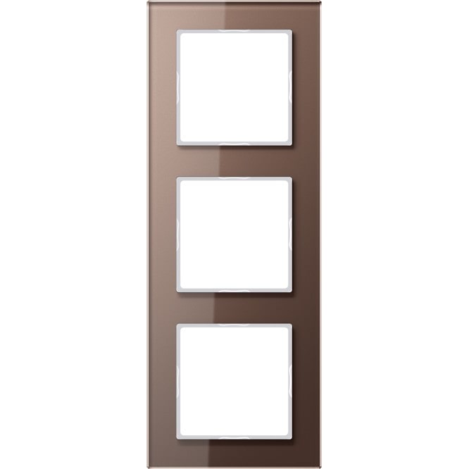 Jung Glasrahmen 3fach mokka AC 583 GL MO AC583GLMO