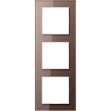 thumbnail of Jung Glasrahmen 3fach mokka AC 583 GL MO AC583GLMO