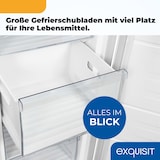 thumbnail of Exquisit Gefrierschrank NoFrost, Tiefkühlschrank groß, 155 Liter, Schnellgefrieren, Alarm-Funktion, GS5231-NF-H-010E weiss