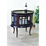 thumbnail of SIT Möbel Teekästchen | 2 Türen, 1 abnehmbares Tablett | Akazie antikfinish | Türen Facettenglas | B 72 x T 48 x H 77 cm | 09567-30 | Serie SAMBA