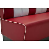 thumbnail of Americano Retro Eckbank | 204x204 cm | Dinerbank Set Rot & Weiß | Gastro Sitzbank mit Ecke