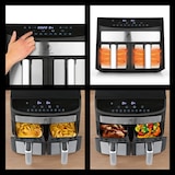 thumbnail of Kochwerk Heißluft-Fritteuse Zweikammer 7l 2400W Edelstahl/schwarz