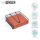 thumbnail of WellHome - Servethouder van metaal en bamboe in zwart 19x19x7 cm - A-mesa