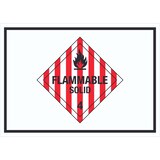 thumbnail of Schild Entzündbare feste Stoffe Symbol Flammable Solid A1 Rückseite selbstklebend