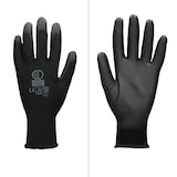 thumbnail of ECD Germany 1 Paar Arbeitshandschuhe PU-Beschichtet Größe 10-XL Schwarz Atmungsaktiv Rutschfest Robust Montagehandschuhe