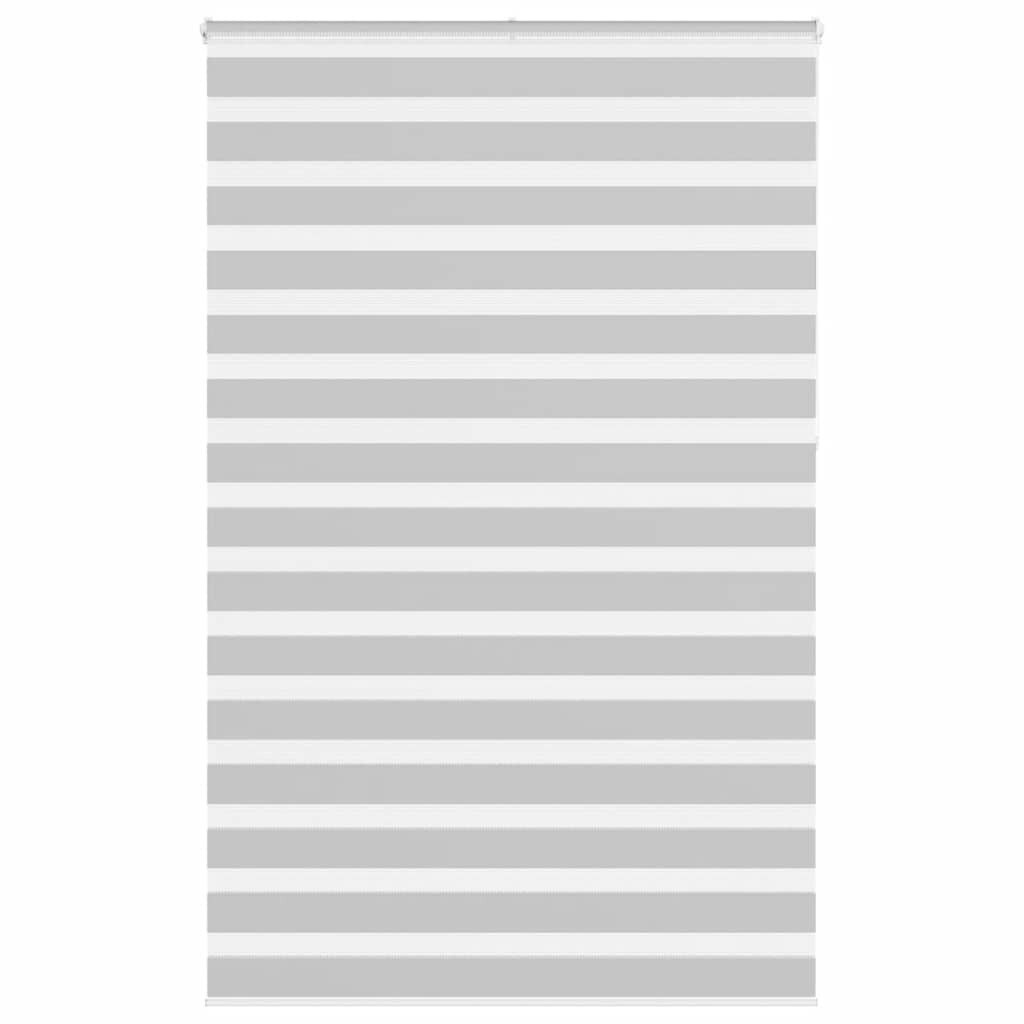 vidaXL Doppelrollo Hellgrau 140x230 cm Stoffbreite 135,9 cm Polyester
