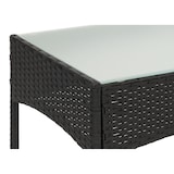 thumbnail of Poly-Rattan Gartentisch Halden, Beistelltisch Tisch mit Glasplatte ~ anthrazit