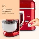 thumbnail of Klarstein Lucia Elegance Küchenmaschine Mixer Fleischwolf 1800W BPA-frei Rot