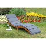 thumbnail of Merxx Honopu Liege, 180 x 50 cm, faltbar, inkl. Polsterauflage, Akazie