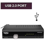 thumbnail of XORO Digitaler DVB-S2-Receiver HRS2610, Einkabeltauglich, USB, LAN, Farbe: Schwarz