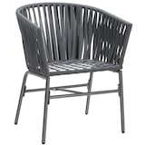 thumbnail of Stuhlset Valeiras im Rope-Design, dicke Polster, 60x61x77cm  6er Setdunkelgrau/dunkelgrau