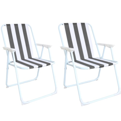 2er Set Klappbarer stuhl Gartenstuhl Festivalstuhl Angelstuhl anthrazit