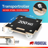 thumbnail of PROREGAL Mega Deal 8x Profi Transportroller HERCULES | BxT 39x39 cm | Traglast 200 kg | 4 Gummirollen & Griff | Siebdruckplatte