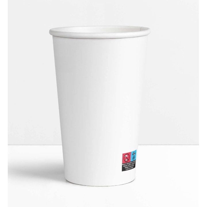 Weißer Pappbecher 40 cl / 14 oz (50 Stück)