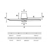 thumbnail of Ventilador de Techo Faro Heywood Tub 90cm Blanco/Haya 10W CCT