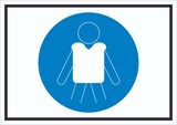 thumbnail of Rettungsweste benutzen Symbol Schild A1 Rückseite selbstklebend