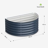 thumbnail of High Grow Half Circle Hochbeet 105 x 43 x 60cm Stahl-Wellblech einfacher Aufbau rost- und frostsicherAnthrazit