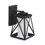 thumbnail of Relaxdays Außenlampe Wand, Metall & Milchglas, E27, Retro Wandleuchte außen, IP44, Wandlampe Haustür & Terrasse, schwarz