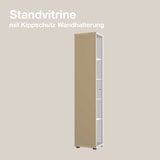 thumbnail of K-Möbel Mobile vetrina in vetro a 2 ante 176x67x33 cm Made in Germany con specchio & serratura & LED Argento