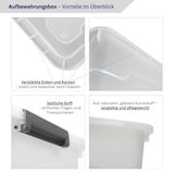 thumbnail of PROREGAL Aufbewahrungsbox mit Deckel 30L 4er Set Klein transparent stapelbar Kunststoffbox Verschlussclips Stapelbox Aufbewahrungsbehälter Büro