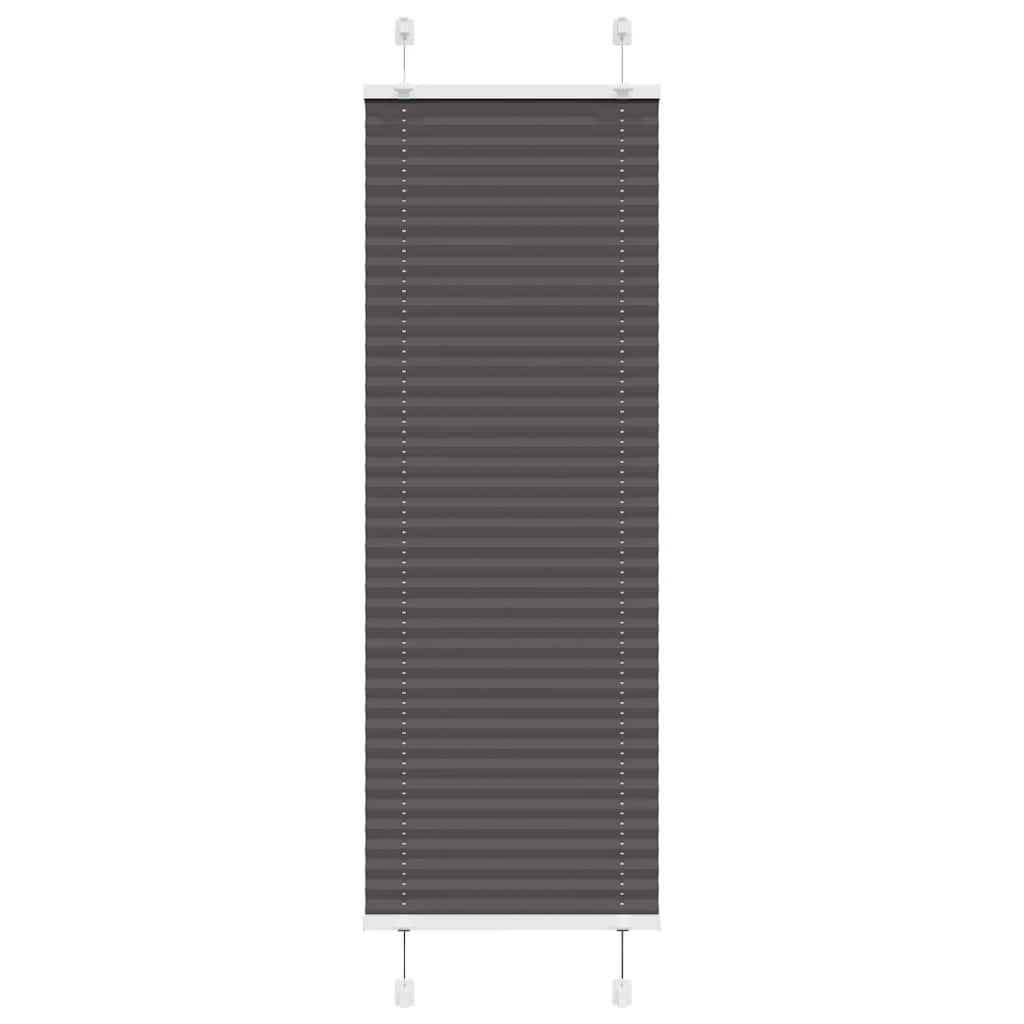 vidaXL Plissee Schwarz 45x150 cm Stoffbreite 44,4 cm Polyester