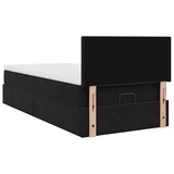 thumbnail of vidaXL Ottoman-Bett mit Matratze & LEDs Schwarz 90x200 cm Samt