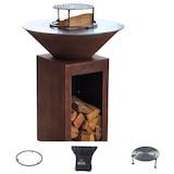 thumbnail of Confezione Privilège Cevenol Corten Legno Braciere rotondo 74 Ciotola singola