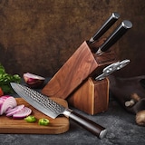 thumbnail of Hezhen - Damascus messenset 5-delig met blok - B1Z Classic series