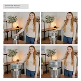 thumbnail of Jinfa Mülleimer mit Deckel, Ascheeimer, Abfallbehälter, Mülltonne, Papierkorb aus Metall, Zink,  Ø 21,5 cm, Höhe 21,5 cm 7 Liter