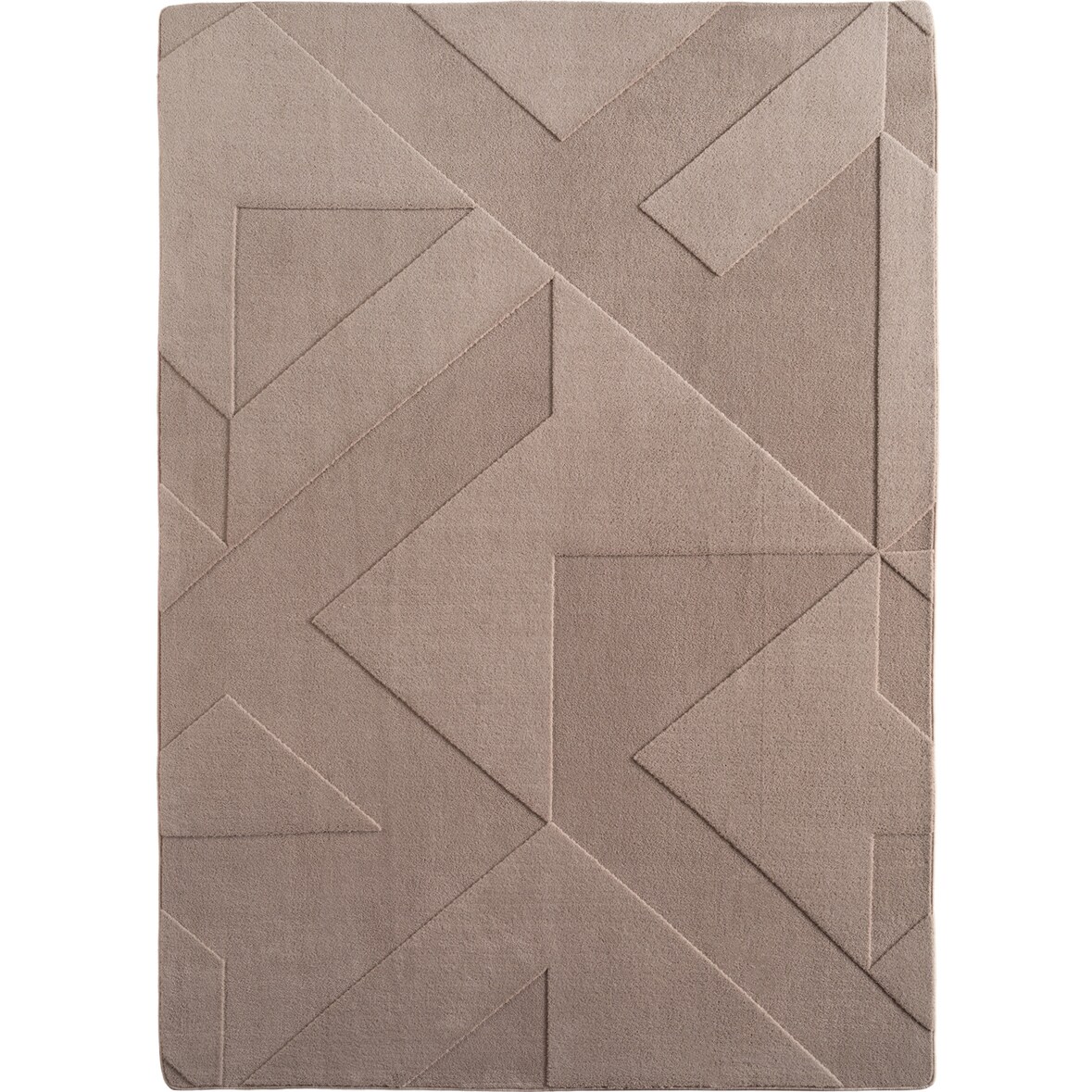 Teppich Waschbar Geometrisch Modern Esszimmer Flur Beige 200x290 cm OEKO-TEX Fußbodenheizung geeignet Gekettelt – LAVAREDO von Kadima Design