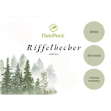 thumbnail of DeinPack 200 Riffelbecher schwarz 300 ml doppelwandig  to Go Pappbecher aus schwarzem Kraftkarton  Kaffeebecher