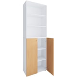 thumbnail of VCM Schuhschrank Lona Weiß / Buche H. 220 x B. 70 x T. 40cm