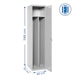 thumbnail of SimonRack Armadietto Spogliatoio in Metallo 1 Porte, Double Compartiment, 1800x400x500, Grigio - Simonlocker