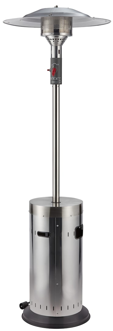 METRO PROFESSIONAL Terras verwarmer GHP5000, roestvrij staal, Ø 76 x 218 cm, met drukregelaar, zilver