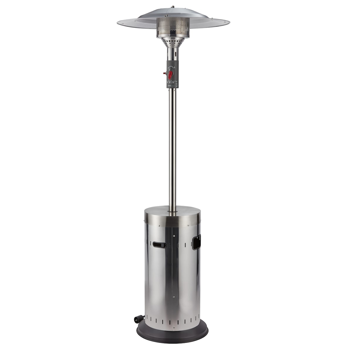 METRO PROFESSIONAL Terras verwarmer GHP5000, roestvrij staal, Ø 76 x 218 cm, met drukregelaar, zilver