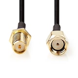 thumbnail of Nedis Antennenkabel - RP SMA-Stecker - RP SMA-Buchse - Vergoldet - 50 Ohm - Einzeln geschirmt - 3.00 m - Rund - PVC - Schwarz - Label