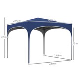 thumbnail of Outsunny - Pavillon - 295Lx295Wx255Hcm - Blau