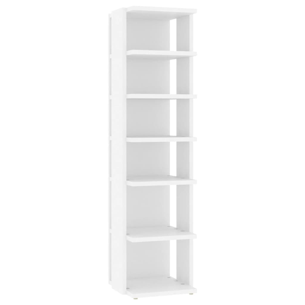 Mueble zapatero madera contrachapada blanco 27,5x27x102 cm