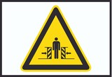 thumbnail of Achtung Quetschgefahr Symbol A2 (420x594mm) Schild