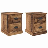thumbnail of Cabinet de chevet 2 pcs Bois ancien 39 x 39 x 47.5 cm Modèle Épure Contemporaine