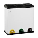 thumbnail of SVITA TC3X20 pedaalemmer 60 liter wit 20L triple XXL afvalbak 3-compartimenten afvalscheiding keukenemmer