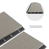 thumbnail of WPC Zaun Komplettset 180 x 180 cm - Gartenzaun Sichtschutzzaun Windschutzzaun - Inklusive Montagematerial (WPC-Pfosten)