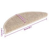 thumbnail of vidaXL Selbstklebende Treppenmatten 15 Stk. 56x17x3 cm Hellbeige