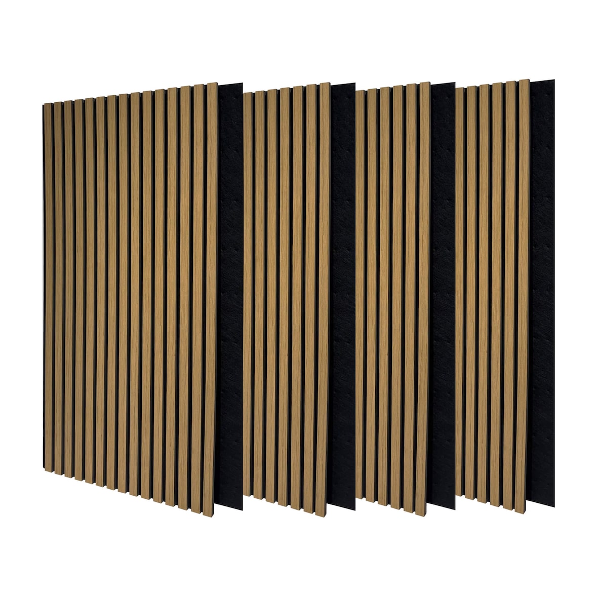 Pack 4 Panel Acústico de Pared Rectangular Roble Natural - Calm 120x60x2cm