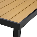 thumbnail of Mesa de Jardín Rectangular Mesa de Comedor Exterior para 8 Personas con Encimera de Listones y Estructura de Aluminio para Terraza Balcón 190x90x74 cm