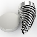 thumbnail of Intirilife 12-teiligs Ausstechformen Set in Silber mit Aufbewahrungsbox - 3 cm bis 12 cm Cutter Ringe Rund aus Edelstahl