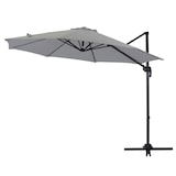thumbnail of SVITA Verkeerslicht parasol 3m met beschermhoes Parasolstandaard opvulbaar 4-delig Kantelparasol Zwenkparasol Lichtgrijs