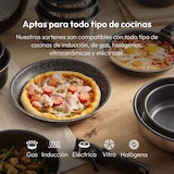 thumbnail of BERGNER Click&Cook - Conjunto de 3 frigideiras de aço inoxidável Ø18Ø20Ø24cm com cabo removível, pretas