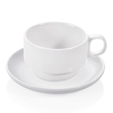 thumbnail of 24x Tasse Obertasse + Untertasse 180 ml, weiß, Porzellan, Kaffeetasse