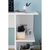 thumbnail of Computertisch WL5.757 Weiß Schreibtisch 82 x 60 x 76 cm, Kleiner Laptop PC Tisch Büro ohne Rollen, Bürotisch mit Ablage, Arbeitstisch Klein Nähtisch